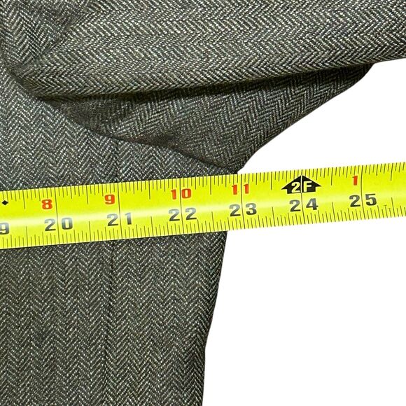 Lauren Ralph Lauren Men’s Wool Blazer Size 44L Elbow Patches Green Herringbone - Picture 7 of 15